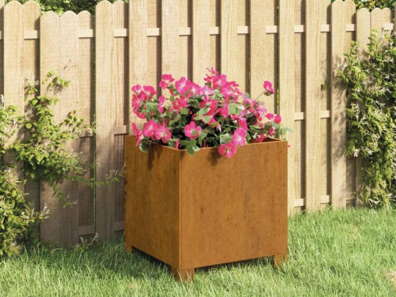 Plan de travail 2 Jardinière en acier corten